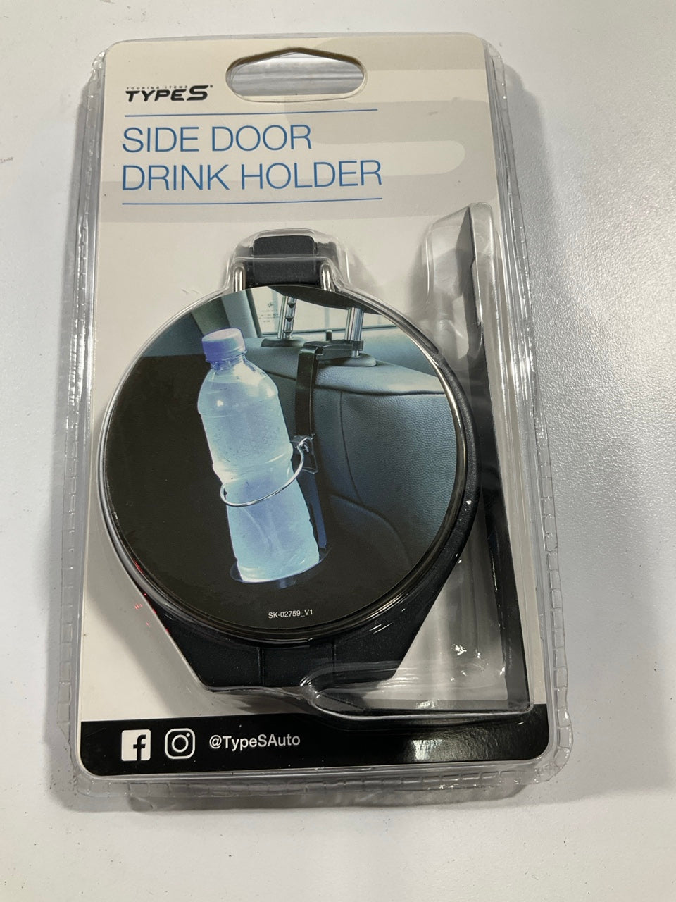 Type S DH02759-60/6 Door / Headrest Mount Drink Water Bottle Holder