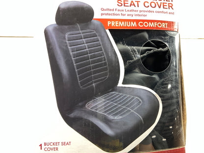 (2) Type S SC53692-6 Black Tristan Sport Quilt Seat Covers  (PAIR)