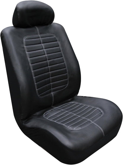 (2) Type S SC53692-6 Black Tristan Sport Quilt Seat Covers  (PAIR)