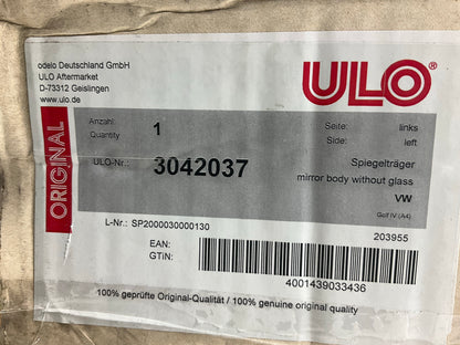 ULO 3042037 Left Mirror Body Mirror Housing For 1998-2005 Volkswagen Golf