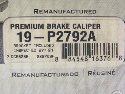 REMAN. Ultra 19-P2792A REAR Left L.H. Brake Caliper For 06-09 Nissan 350z