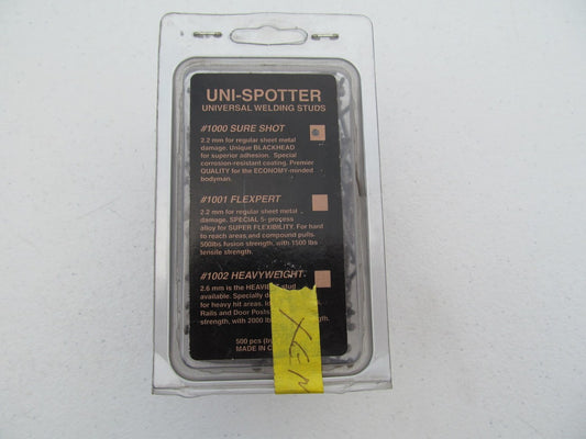 Uni-spotter 1000 2.2mm BlackHEAD Universal Welding Studs, Dent Puller, 500 Studs