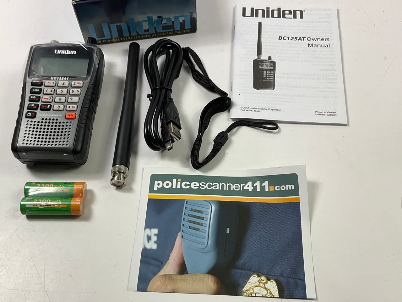 Uniden BC125AT Handheld Police Scanner Portable NASCAR Racing Fire EMS VHF UHF