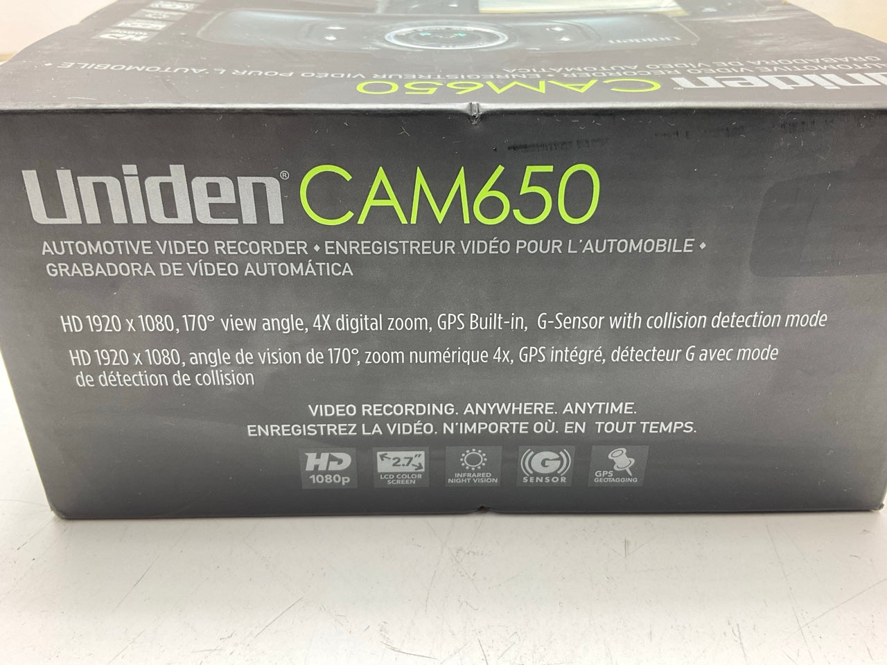 Uniden Dash Cam Cam650 Digital Camcorder 2 Inch LCD Screen