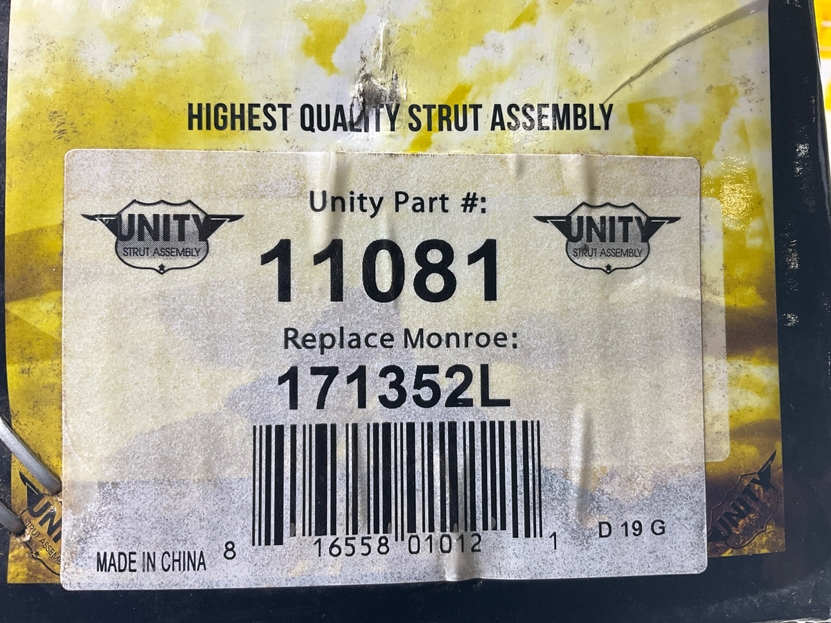 Unity 11081 Front Left Strut With Coil Spring - 1995-2004 Toyota Tacoma