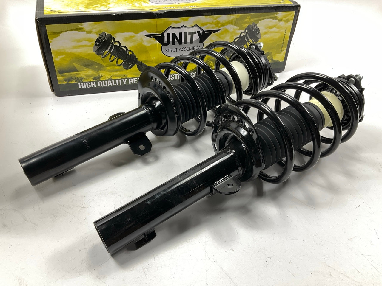 (2) Unity 13640 Front Suspension Strut & Coil Spring For 2001-2008 Jaguar X-Type