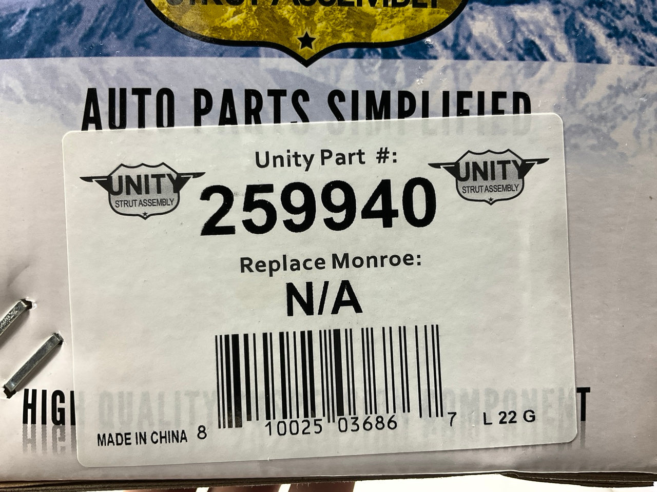 (2) Unity 259940 Rear Shocks For 2009-2014 Genesis
