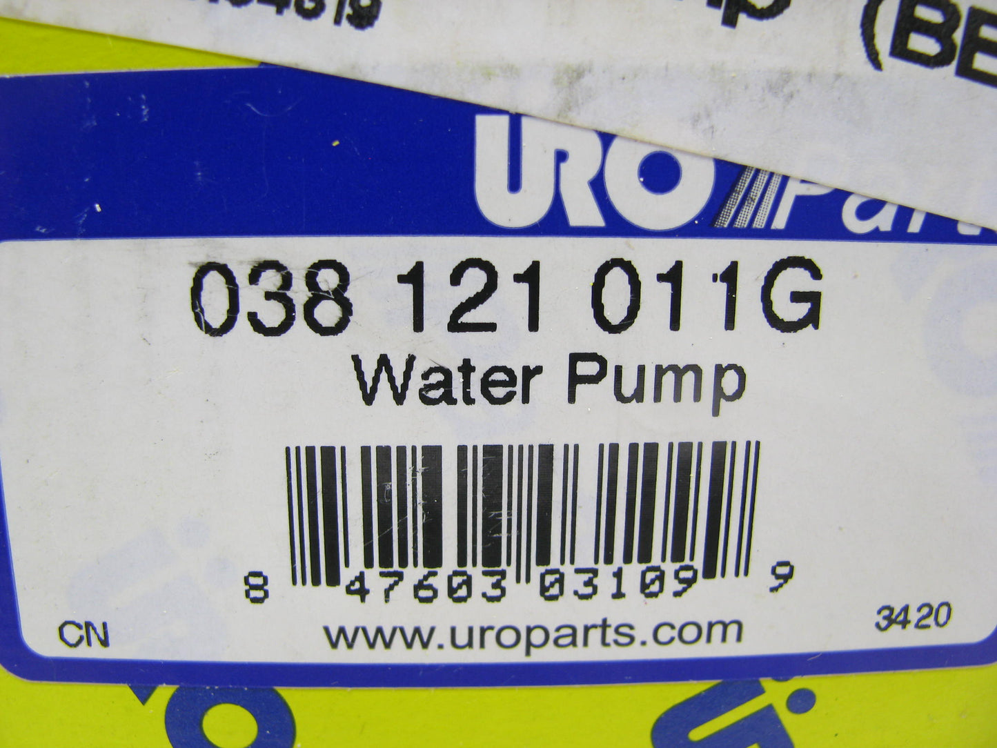 Uro Parts 038121011G Engine Water Pump