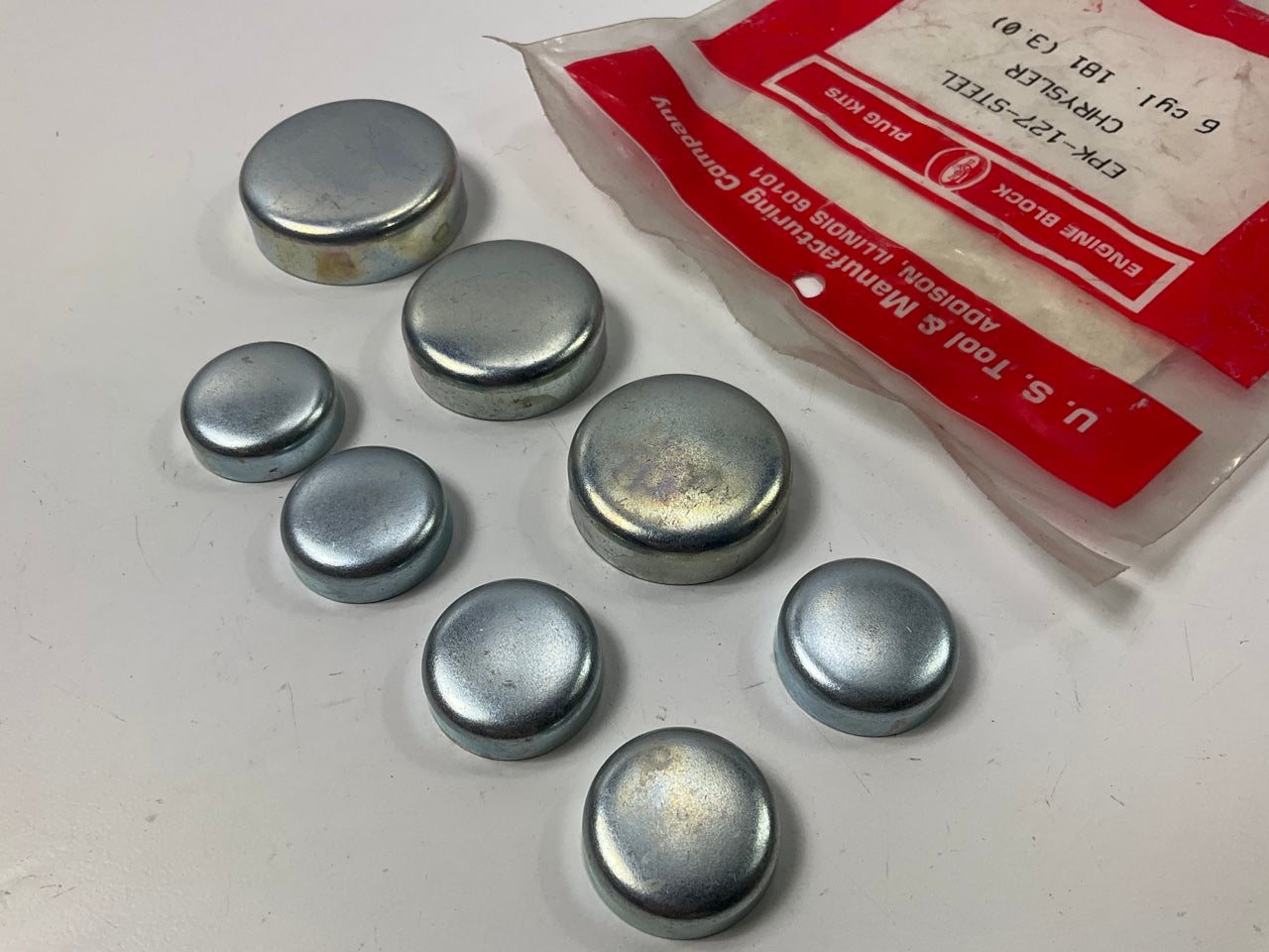 Us Tool EPK-127-STEEL Freeze Expansion Plug Set For Chrysler 181 3.0L V6
