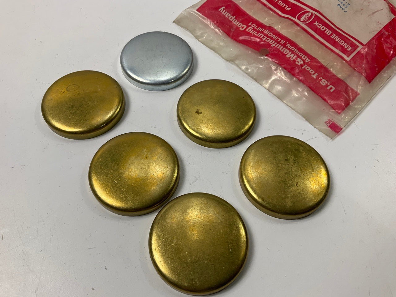 Us Tool EPK-15-BRASS Freeze Expansion Plug Set 1954-1966 Ford 215 233 262-L6