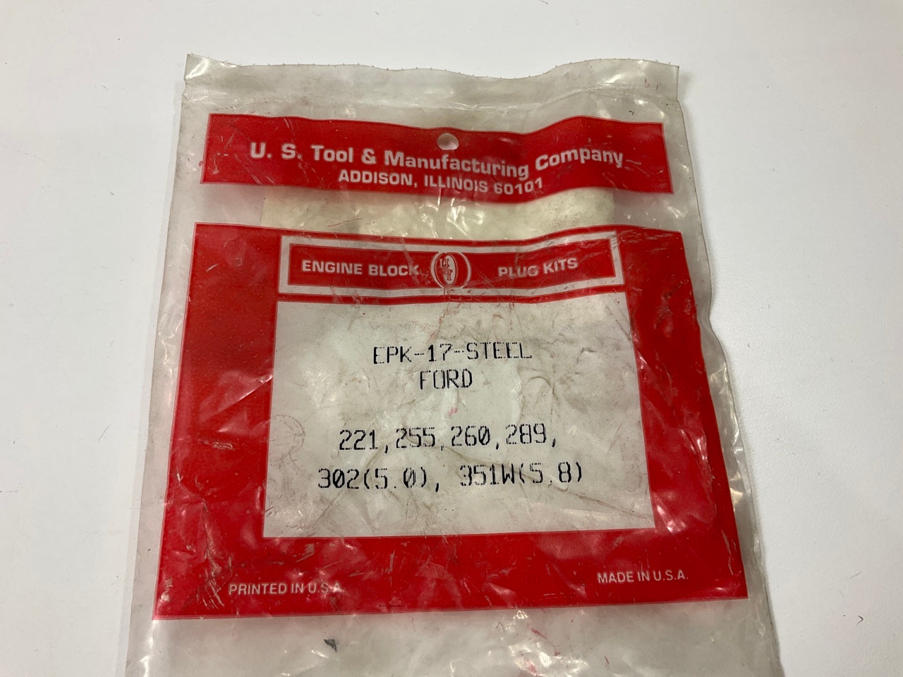Us Tool EPK-17-STEEL Freeze Expansion Plug Set 62-01 Ford 221 260 289 302 351W