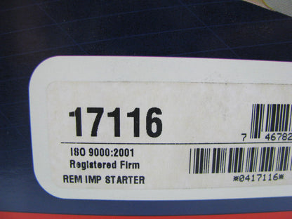 REMAN. USA 17116 Starter For 1977-2002 KUBOTA TRACTOR M4500DT M4500F 19013-63012