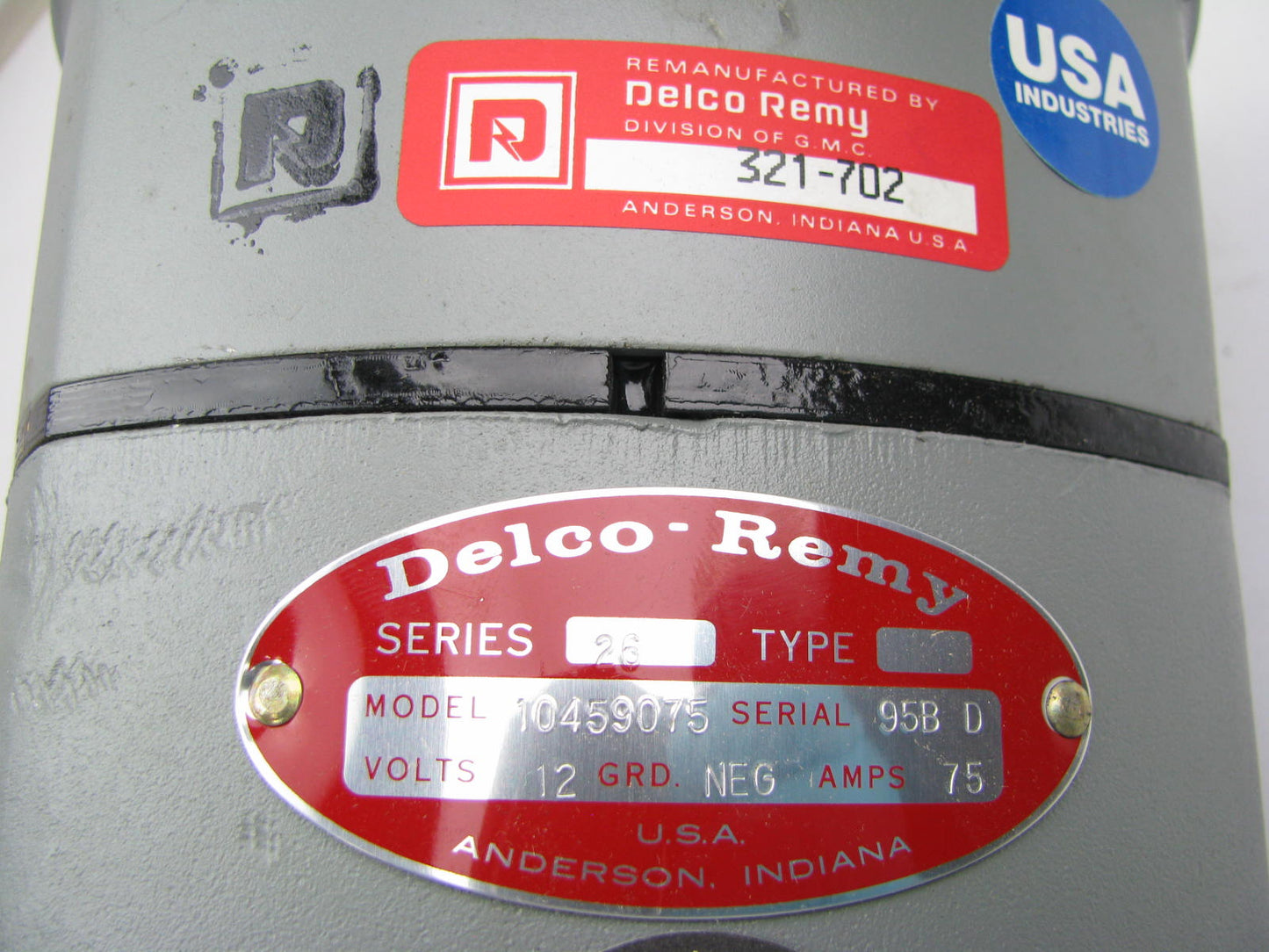 REMAN. USA 8060 Alternator 12 VOLTS 85 AMPS DELCO 26SI Type