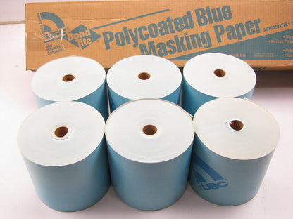 (6) USC 38006 6'' X 750' Polycoated Blue Masking Paper Rolls