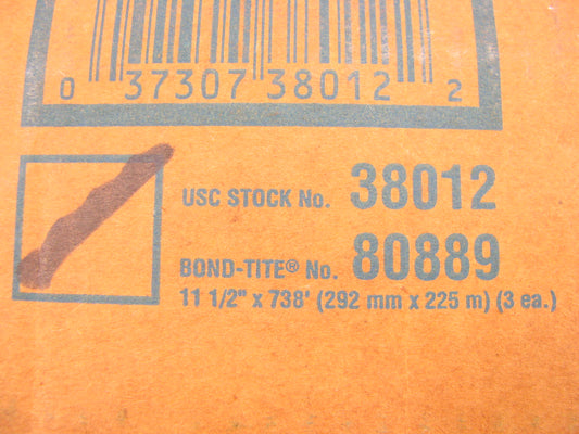 USC 38012 11 1/2'' X 738' Blue Painters Masking Paper 3 Rolls