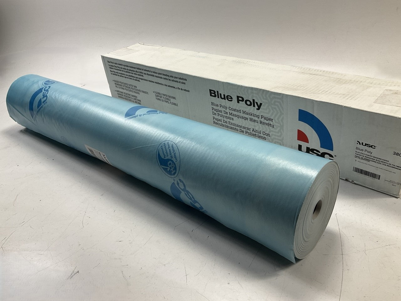 USC 38036 Polycoated Blue Premium Masking Paper, 34.5'' X 700 Feet Roll