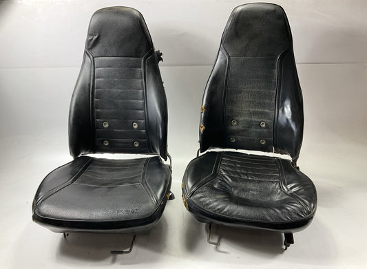 USED - BOTH NEED RESTORATION - Original OEM Seats W/ Vent Holes For Datsun 240z