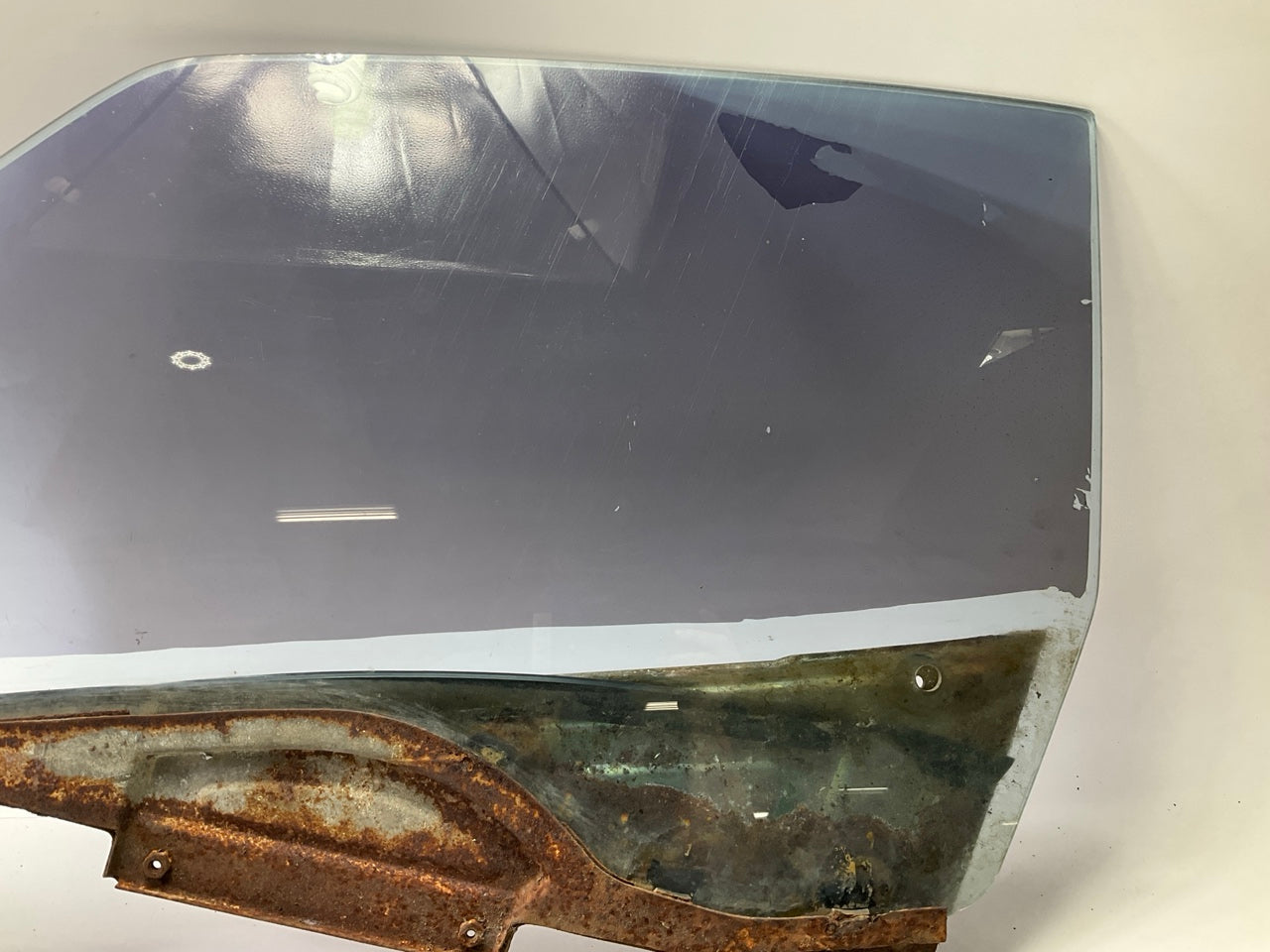 USED - #10055, RUSTY, Left Drivers Side Door Window Glass For 77-78 Datsun 280z