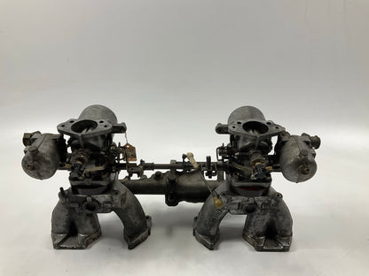 USED Original OEM 240z 4-Screw SU Carburetors With N36 Intake Manifold & Linkage