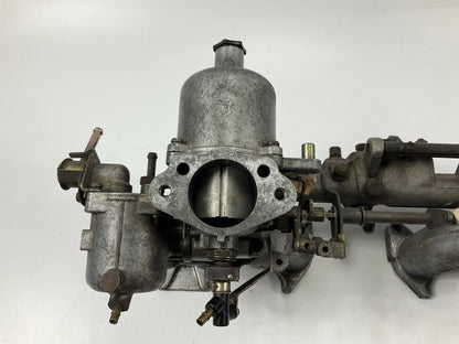 USED Original OEM 240z 4-Screw SU Carburetors With N36 Intake Manifold & Linkage