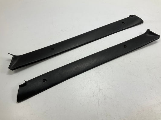 A-Pillar Interior Trim Pieces Black OEM For 77-78 Datsun 280z, One Is Cracked