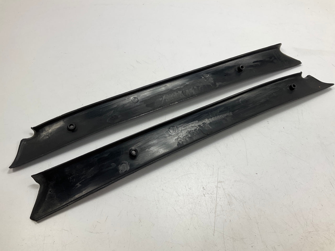 A-Pillar Interior Trim Pieces Black OEM For 77-78 Datsun 280z, One Is Cracked