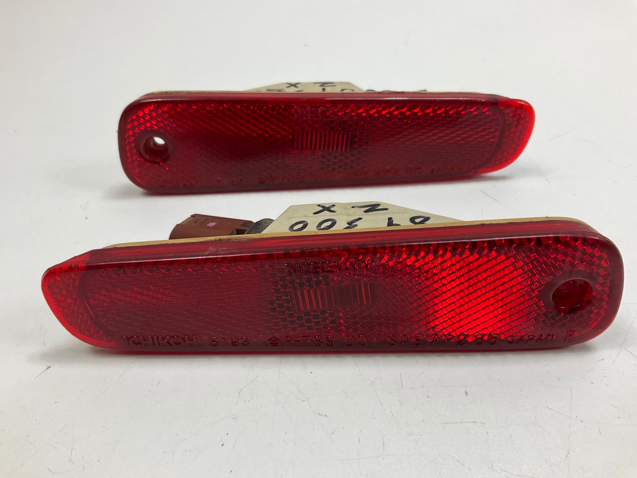 USED #1486 Rear Bumper Side Marker Lights PAIR OEM For 90-96 Nissan 300zx Z32