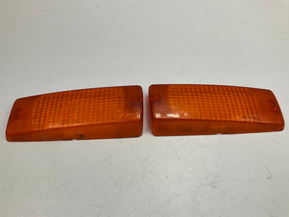 USED #1490 Front Bumper Turn Signal Blinker Lens PAIR OEM For 75-78 Datsun 280z