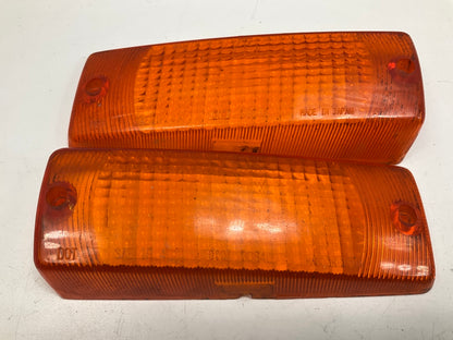 USED #1490 Front Bumper Turn Signal Blinker Lens PAIR OEM For 75-78 Datsun 280z