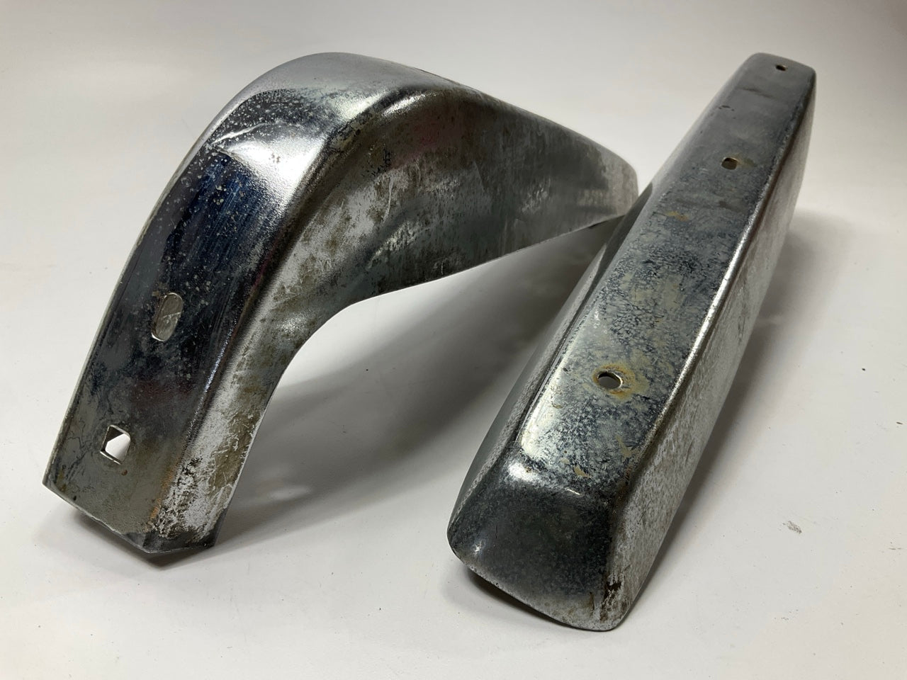 USED - ORIGINAL OEM Rear Bumper Chrome Steel End Caps For 70-73 Datsun 240z