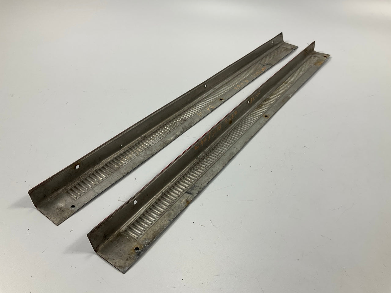 USED - OEM Door Sill Plates, Rough Shape, For 1975-1978 Datsun 280z *SEE PHOTOS*