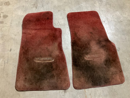 USED - Original Red Carpet Interior Trim Removed From 1986 300zx Z31 Turbo