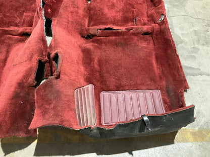 USED - Original Red Carpet Interior Trim Removed From 1986 300zx Z31 Turbo