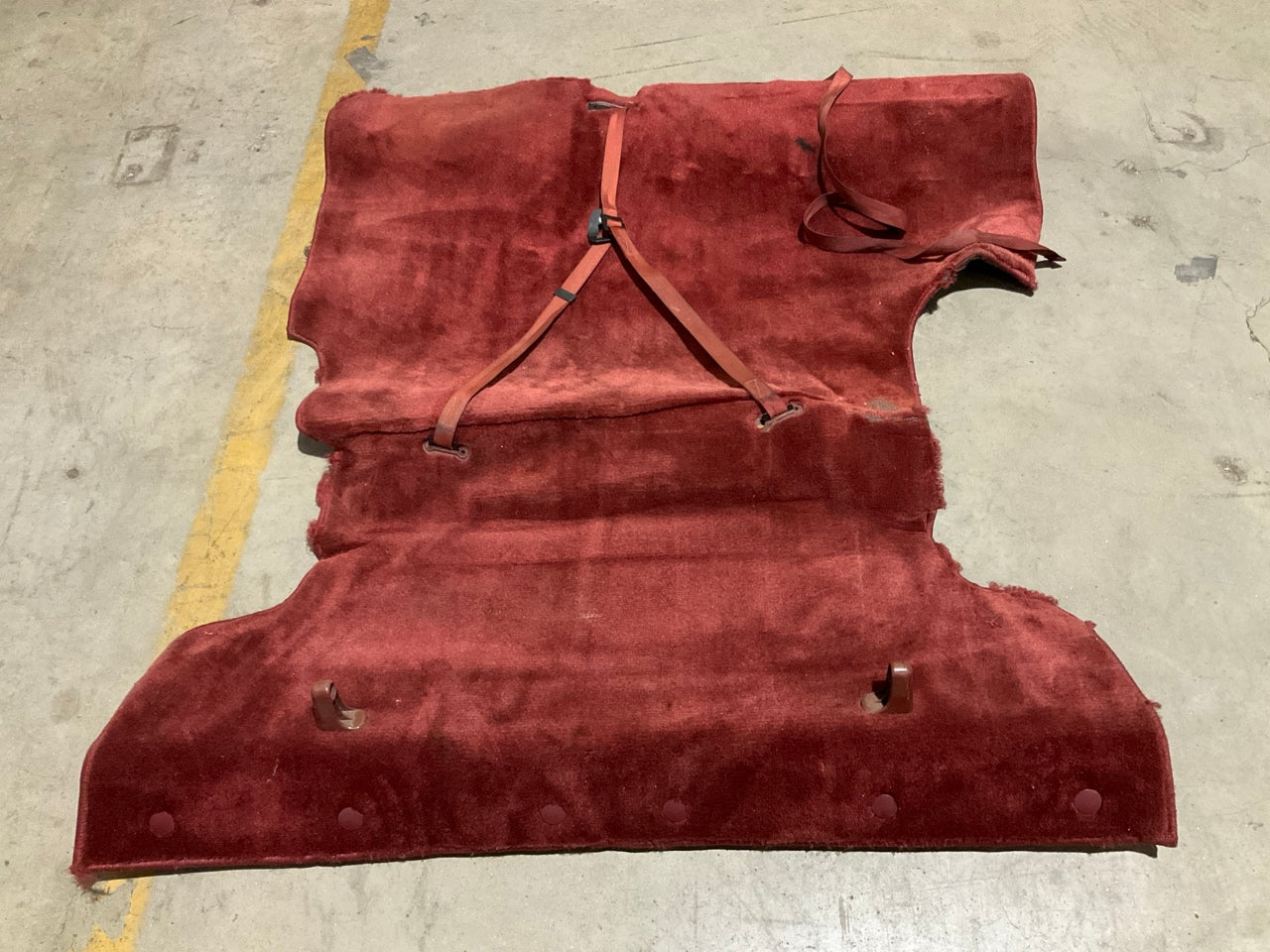 USED - Original Red Carpet Interior Trim Removed From 1986 300zx Z31 Turbo