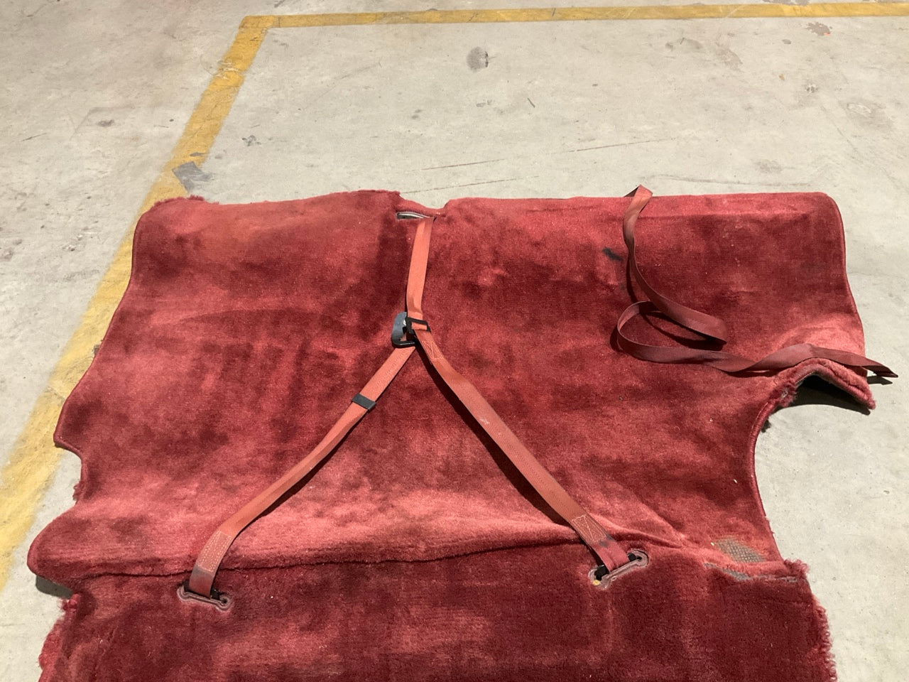 USED - Original Red Carpet Interior Trim Removed From 1986 300zx Z31 Turbo