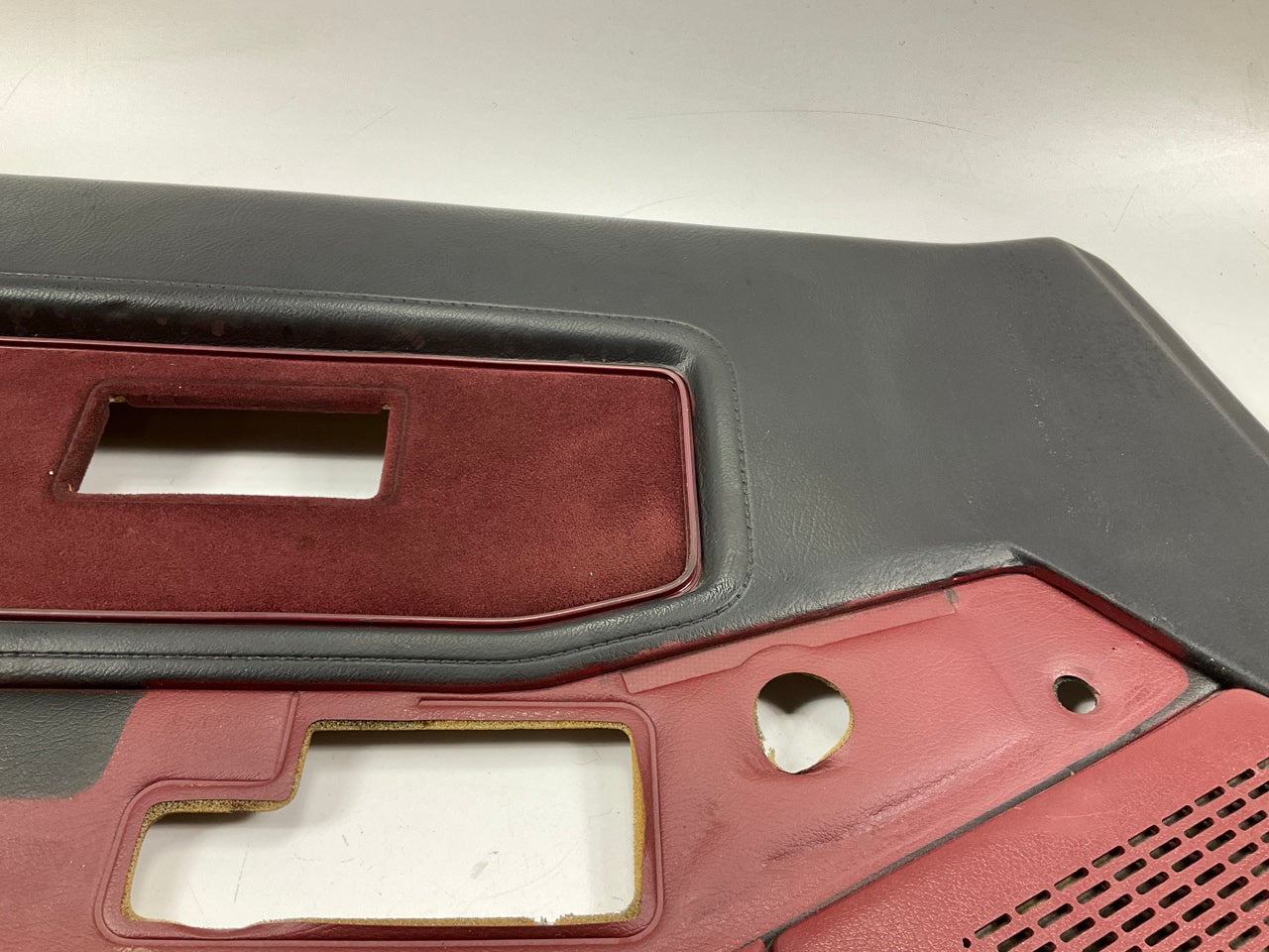 USED, PAINTED Black Over Red Interior Door Panel Cards OEM For 1984-86 300zx Z31