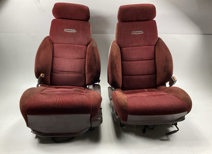 USED - RED ''TURBO'' Seats Removed From 1986 300zx Z31 Turbo, Original Shape