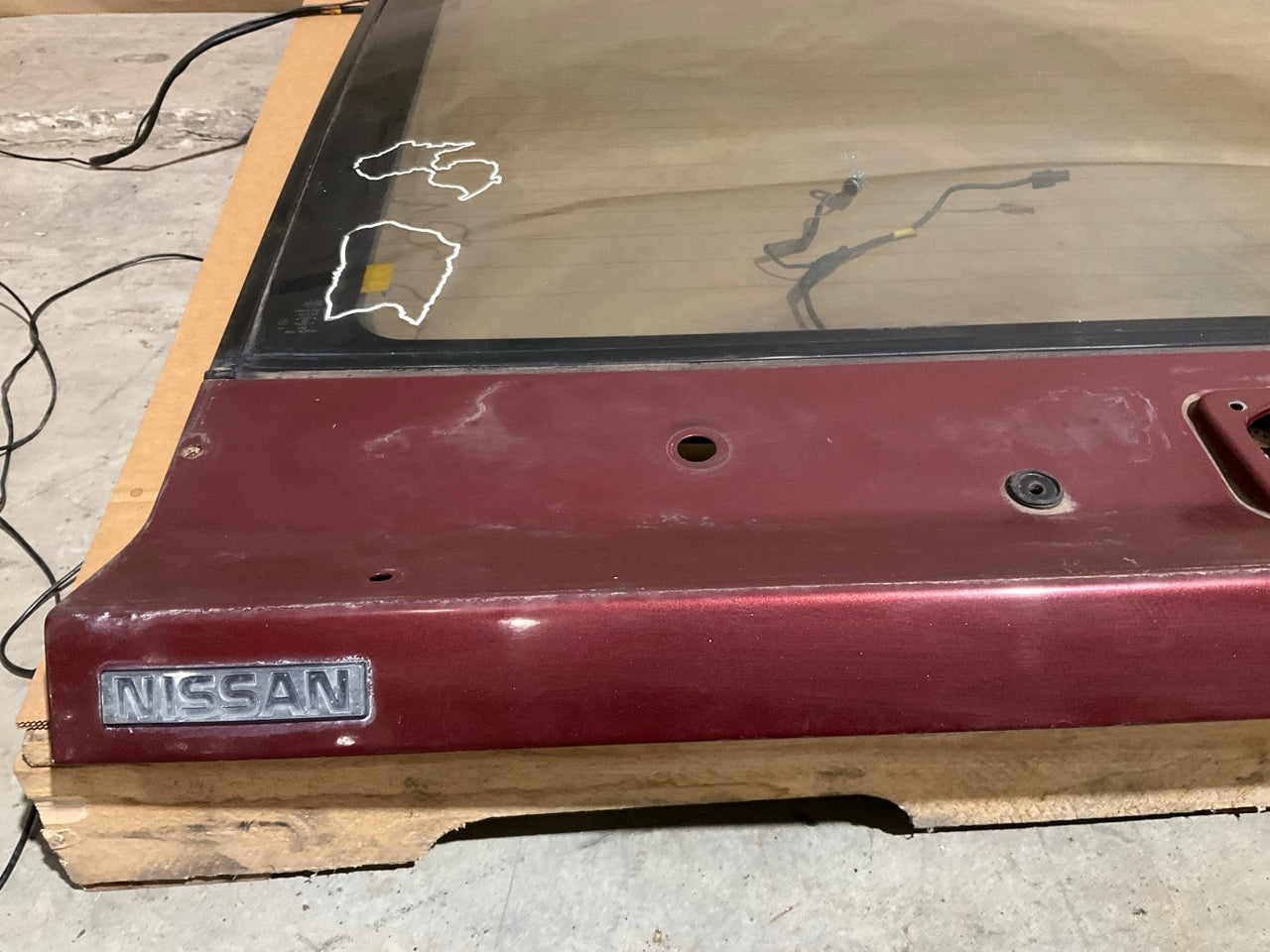 USED, NO RUST Good Rear Hatch With Glass OEM For 84-89 Nissan 300zx Z31 2-seater