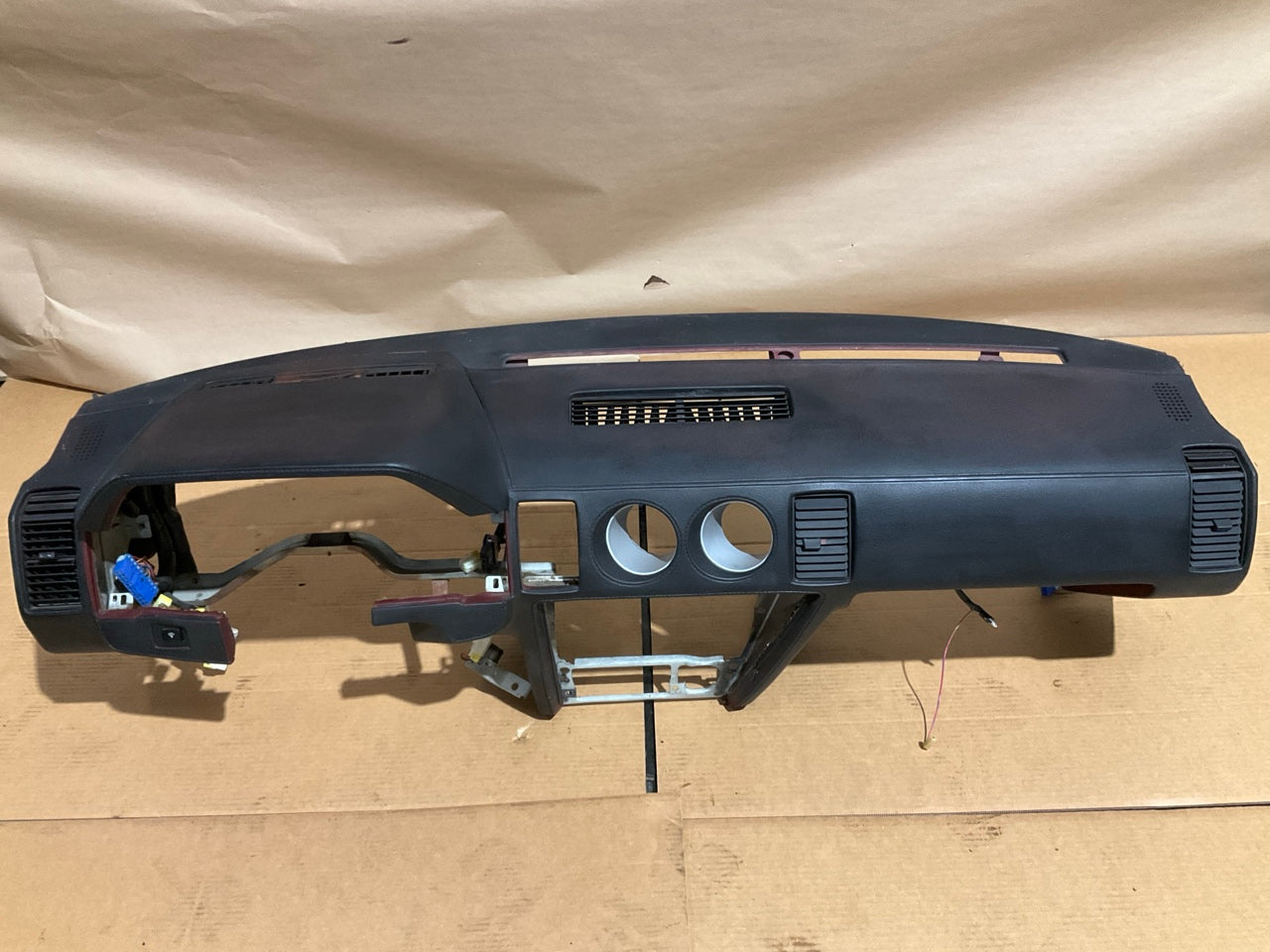 PAINTED BLACK (Over Original Red) OEM Used Dashboard For 84-86 Nissan 300zx Z31