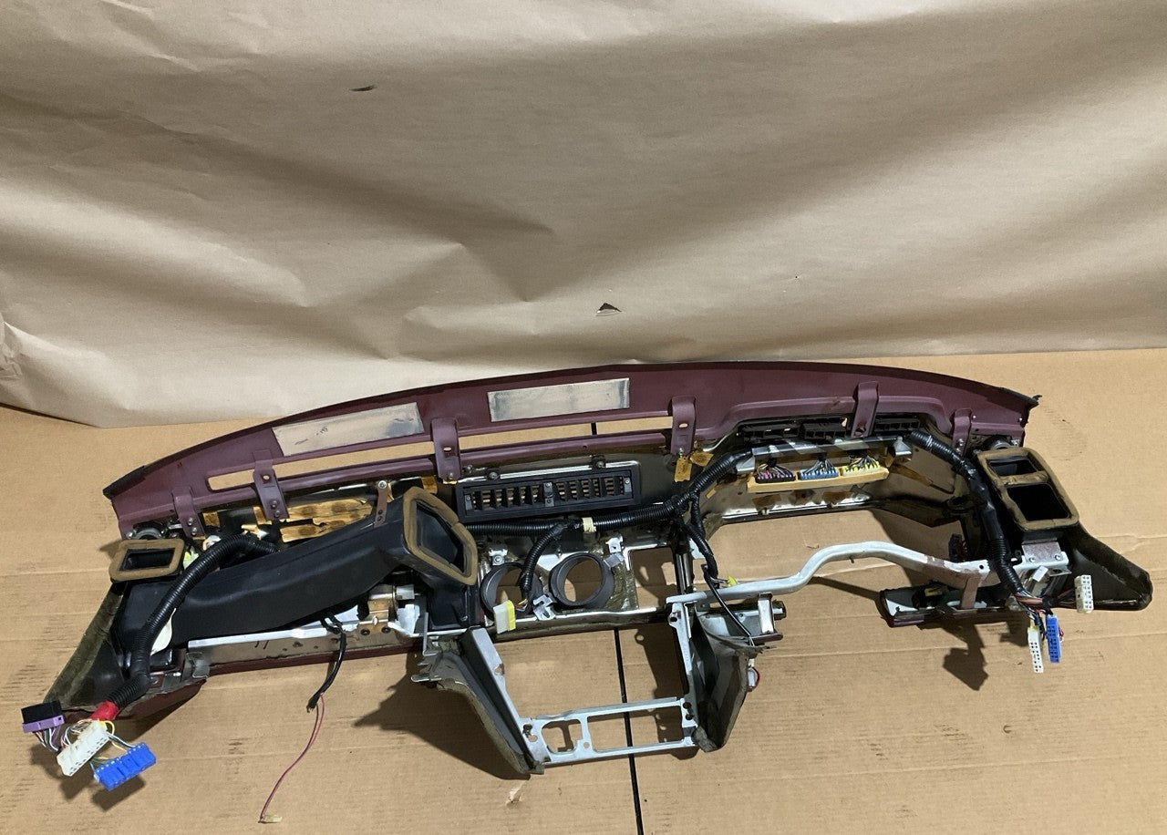 PAINTED BLACK (Over Original Red) OEM Used Dashboard For 84-86 Nissan 300zx Z31