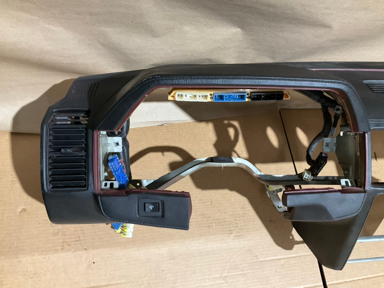 PAINTED BLACK (Over Original Red) OEM Used Dashboard For 84-86 Nissan 300zx Z31