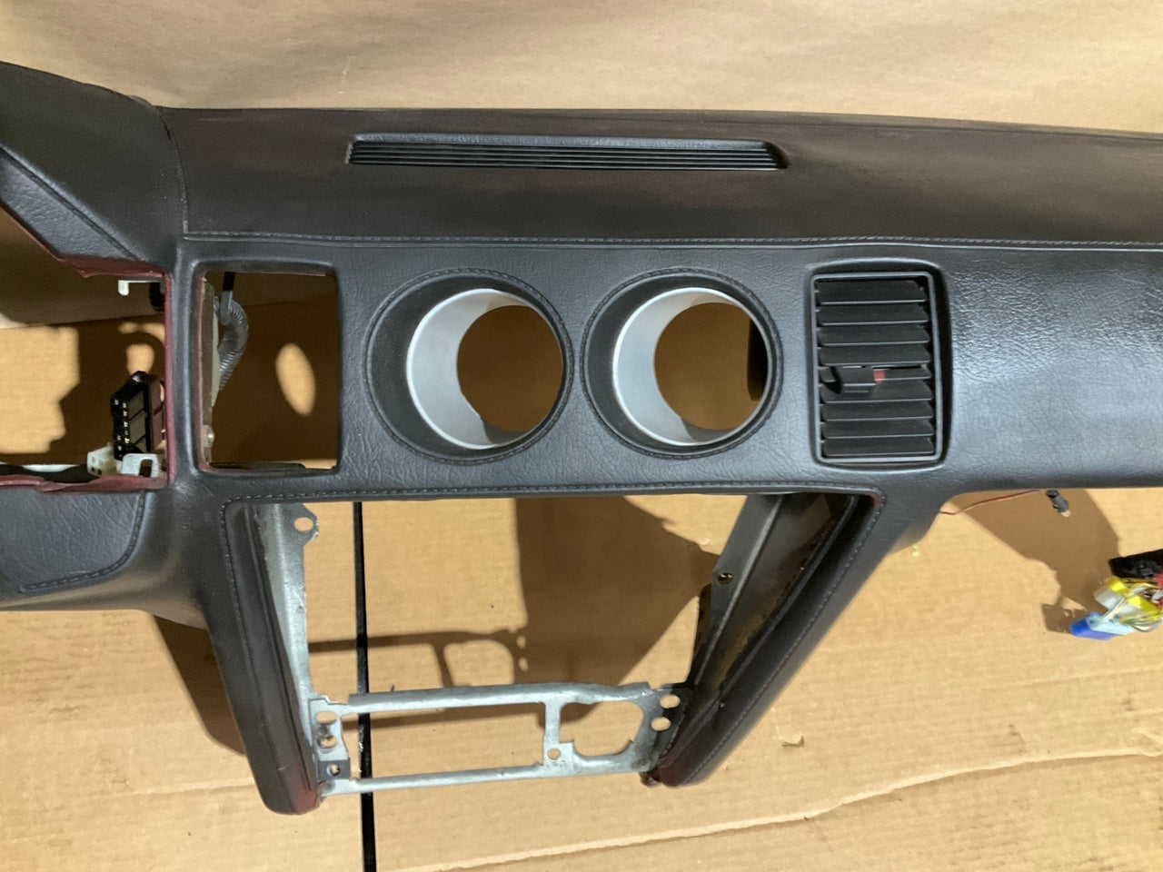 PAINTED BLACK (Over Original Red) OEM Used Dashboard For 84-86 Nissan 300zx Z31