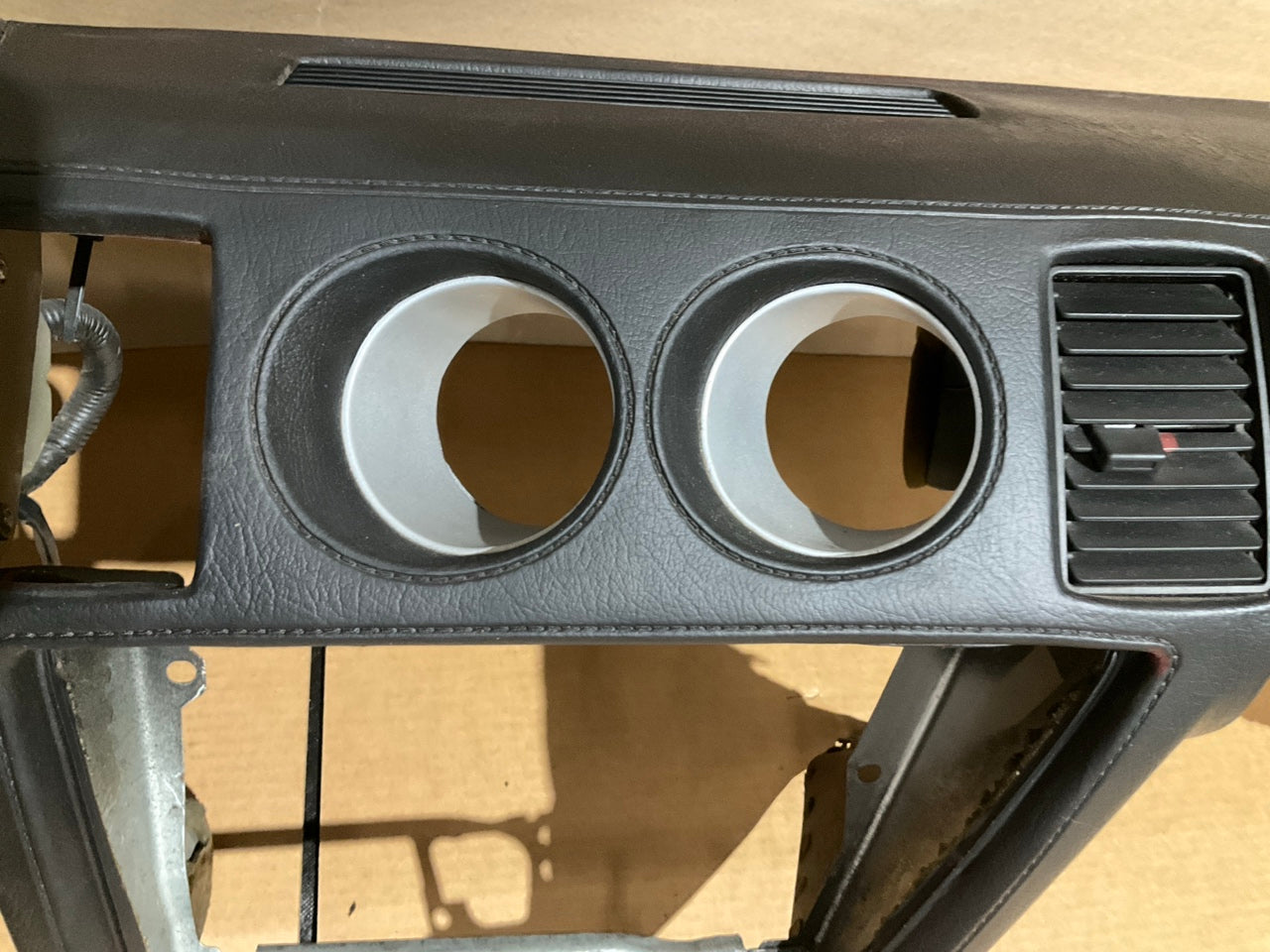 PAINTED BLACK (Over Original Red) OEM Used Dashboard For 84-86 Nissan 300zx Z31