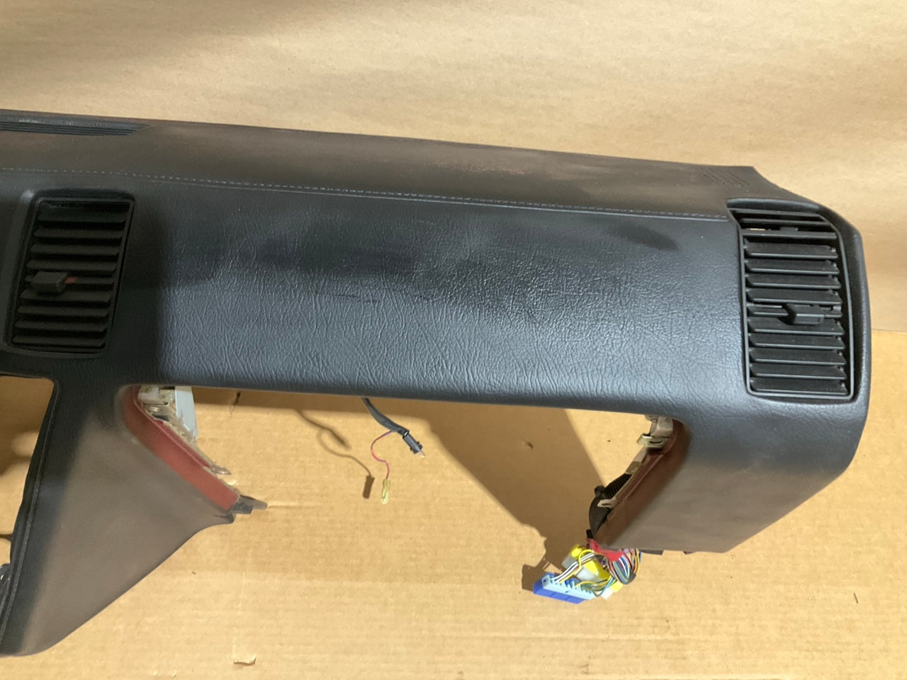 PAINTED BLACK (Over Original Red) OEM Used Dashboard For 84-86 Nissan 300zx Z31