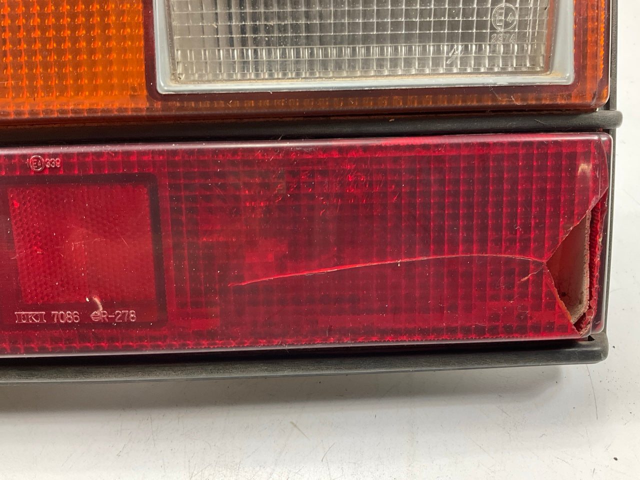 CRACKED/BROKEN, AS-SHOWN - Left Drivers Side Taillight Stop Lamp For 79-81 280zx