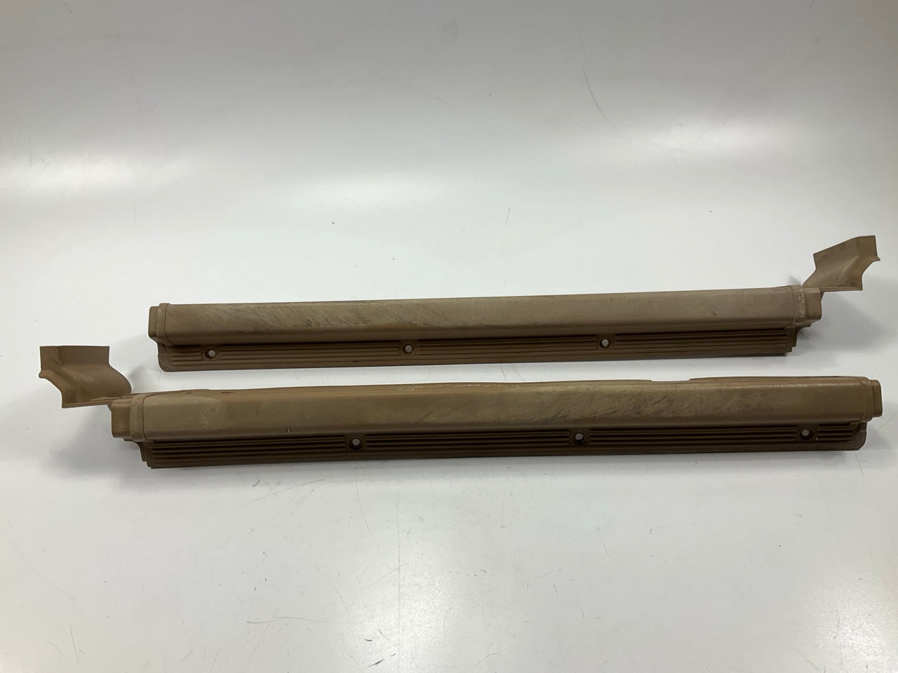 USED, SEE PHOTOS - Brown Left & Right Door Kick Door Sill Plates For 79-83 280zx