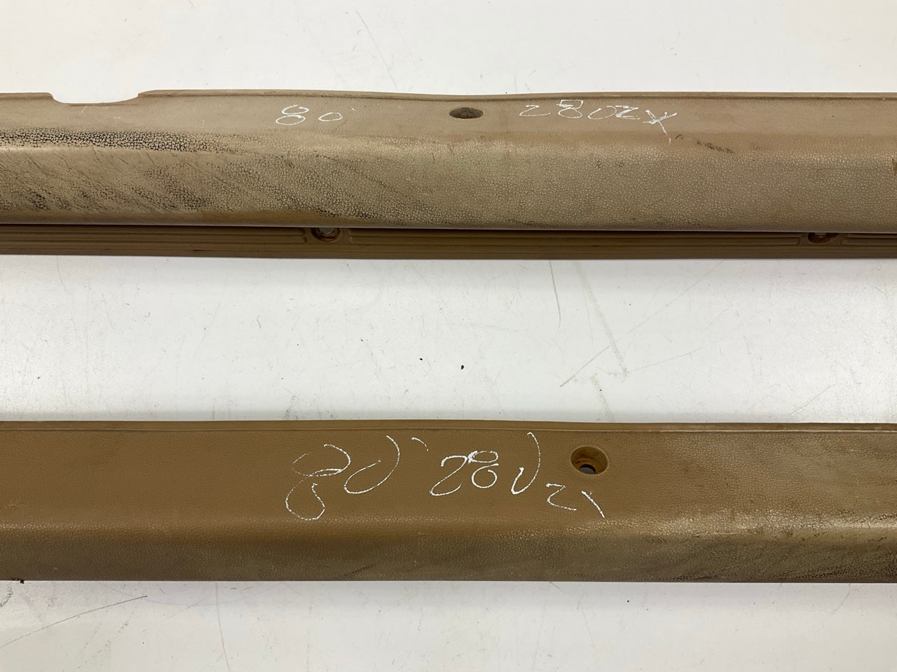 USED, SEE PHOTOS - Brown Left & Right Door Kick Door Sill Plates For 79-83 280zx