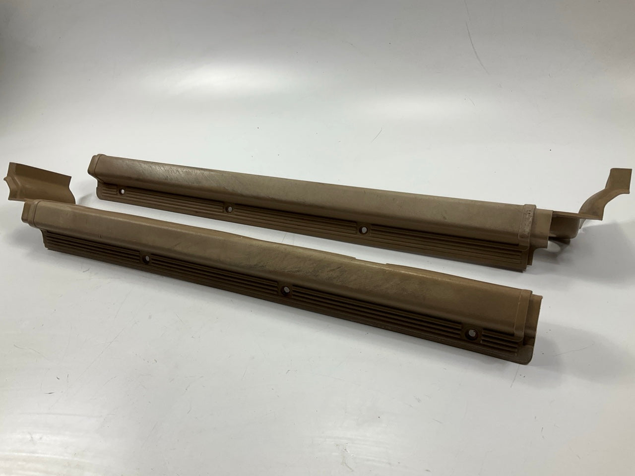 USED, SEE PHOTOS - Brown Left & Right Door Kick Door Sill Plates For 79-83 280zx