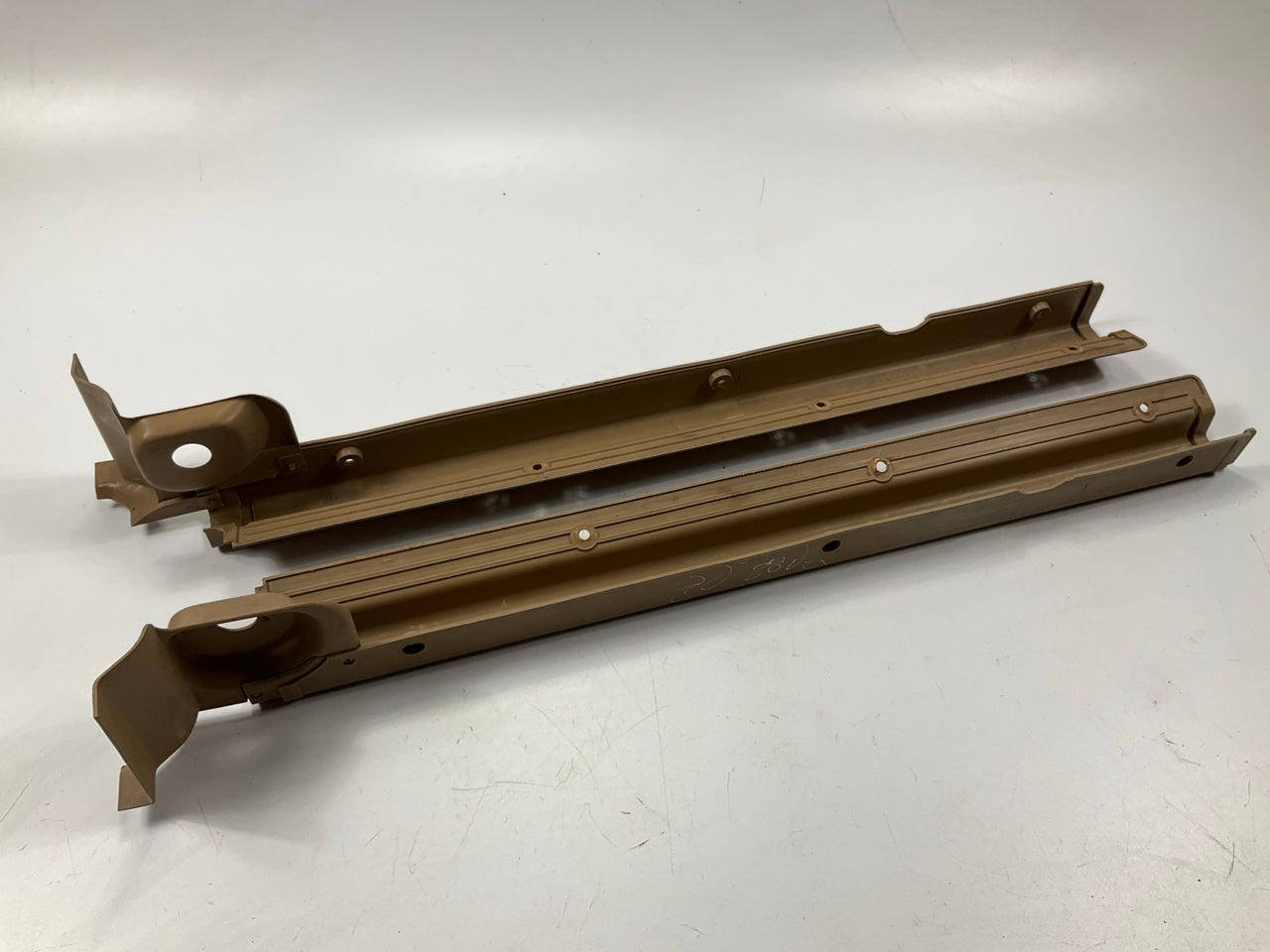 USED, SEE PHOTOS - Brown Left & Right Door Kick Door Sill Plates For 79-83 280zx