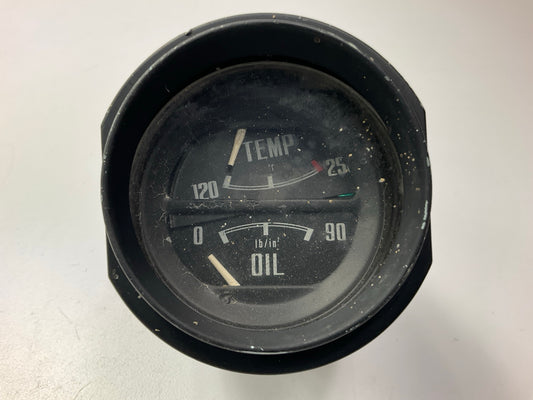 USED #917 - Oil Pressure Water Temp Gauge OEM For 1970-1973 Datsun 240z